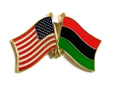 USA Dual Flag Lapel Egypt Hat Pin NEW 